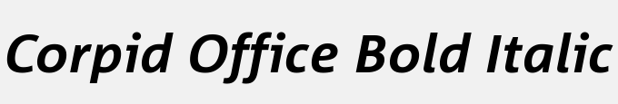 Corpid Office Bold Italic